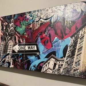 & Other Stories Urban Graffiti Art in Red, Blue, and Black